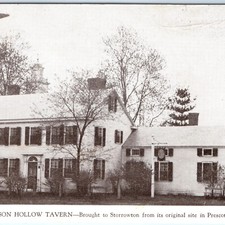 c1940s Storrowton, MA Atkinson Hollow Tavern Museum Postcard Prescott Tavern picture