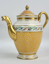 Vintage Richard Ginori Renaissance Tiffany & Co Gold Porcelain Coffee Pot 7