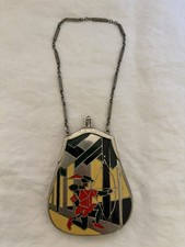 J.M. Fisher Enamel Art Deco Finger Compact “ROBIN HOOD” picture