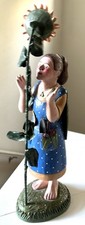 Leo Smith Folk Art Figurine Mother Nature With Sunflower Limited Edition picture