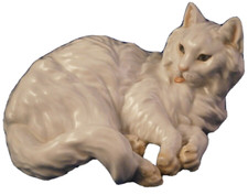 20thC Augarten Wien Vienna Porcelain Cat Figure Figurine Porzellan Katze Figur picture