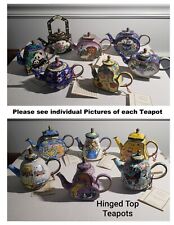 Vintage Kelvin Chen Miniature Hand Painted Collectible Teapots~see all 13 styles picture