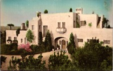Hand Colored Linen PC Home of Herbert C. Hoover Stanford University California picture