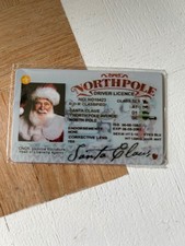 Northpole Santa Claus Driver Licence - Novelty Collectible Card picture