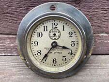 Antique Phinney Walker Keyless Auto Clock Co 8 Day Rim Wind Pat. 1912   picture
