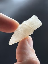 TRANSLUCENT ICY VEIN QUARTZ STEMMED SPEAR -PA Indian Artifact-NJ NY-CONNECTICUT picture