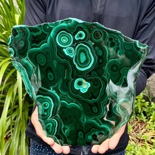 4.67LB Natural malachite slice quartz crystal luster mineral specimen picture