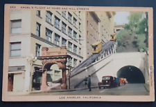 1949 Postcard Los Angeles CA Angel's Flight Miniature Railway 3rd & Hill St. VTG picture