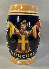 King West Germany Beer Stein Child Monk Munchen 6 1/2