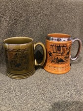 Pair Of Lord Nelson Mug Steins; Fine Earthenware, Made In England picture