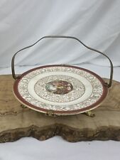 Vintage Bride’s Basket Plate Graham Rice Manufacturer 24K Gold Plated Tray picture