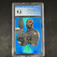 Upper Deck 2017 Fleer Ultra Spider-Man Nick Fury Jr. PMG Blue 42/49 CGC 9.5 picture