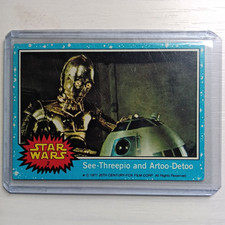 Topps 1977 Star Wars Base Set Card #2 See-Threepio & Artoo-Detoo C-3PO R2-D2 picture