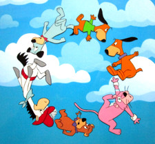 1987 QUICKDRAW MCGRAW SNAGLEPUSS HUCK DOGS ORIGINAL PRODUCTION DRAWING & CEL picture