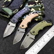 EDC Folding Pocket Knife 8Cr13MOV Blade Tactical Survival Knives G10 Handle USA picture