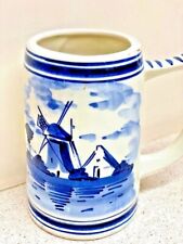 Rare  Vintage delft  traditional  ceramic  Hand painted Beer Mug From Holland picture