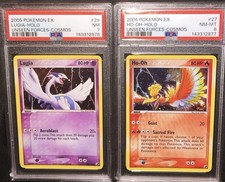Pokemon EX Unseen Forces 2005 Lugia #29 PSA 7 Ho-Oh #27 PSA 8 Holo EN picture