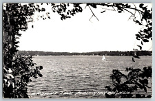 RPPC Vintage Postcard - Browns Lake Burling Wisconsin - Real Photo - Posted picture