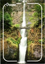 Multnomah Falls Oregon Scenic Waterfall Postcard Unposted picture