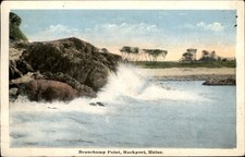 Rockport Maine Beauchamp Point Waves Rocks Beach c1900-20s Vintage Postcard picture