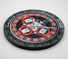 ROLEX Daytona Casino Roulette Carbon Bezel Luxury Watch Coaster Decor Bar Gift picture