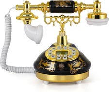 Vintage Landline Phone Antique Telephone Old Fashion Phone with Push Button LCD picture