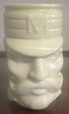  BIG Vintage Coffee Mug Cup Casey At Bat Mustache Man Face Custard Glass Avon  picture