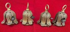 Antique Brass Light Socket & Shade Holders, Hanging Ceiling Lamps Set of 4 picture