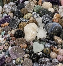 100 lb Mixed Crystals Wholesale Bulk Lot Polished Rough Stones Large Small picture