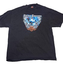 Harley-Davidson Y2K Rochester MN Short Sleeve Black Graphic T-Shirt picture