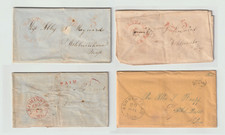 1848 Stampless Courtship Love Letter + 3 Unexamined Covers, Abbie Maynard Knapp picture