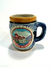 Shot Glass Mini Mug Switzerland Chateau De Chillon Stoneware Stein Barware 2.5