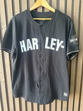 Harley Davidson Men’s Black Baseball Jersey Size Large L picture