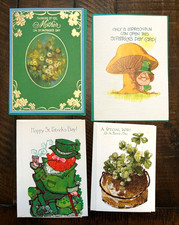Vintage St. Patrick's Day Cards Gibson & Ambassador Made in USA Card NOS New picture