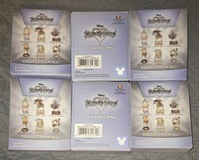 6 Boxes UNOPENED KINGDOM HEARTS Pin Worlds/Planets Monogram Dangle Pin GameStop  picture