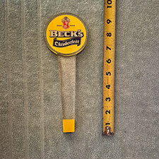 Beck's Oktoberfest Beer Tap Handle Knob Yellow Round Top Breweriana picture