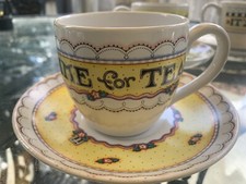 Mary Engelbreit /Andrews McMeel Set of Four Eclectic Sets of Cups and Saucers ￼￼ picture