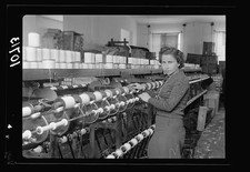 Photo:Kfar Ata Palestine 1939 Ata Textile Co Spinning Yarn Factory Woman picture