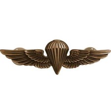 Navy Badge Parachutist Regulation Size Antique Finish picture