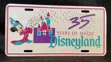 Disneyland 35 YEARS OF MAGIC Sorcerer Mickey License Plate  picture