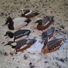 VTG 1982 FG Hand-Painted William J. Koelpin Minature Duck Collection, Lot of 7 picture