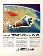 1962 Missouri Tourism Advertisement NASA Mercury Spacecraft McDonnell St Louis picture