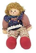 Avon Heartwarming Country Shelf Sitter Patriotic Veteran Raggedy Ann Girl Doll picture