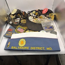 Vintage VFW Caps Pins Hats Lot US Veteran Baltimore Post 133 picture