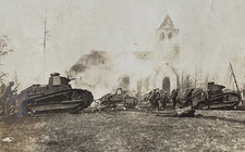 RARE  WW1 US ARMY 304th TANK BRIGADE MEUSE-ARGONNE OFFENSIVE COMBAT PHOTO picture