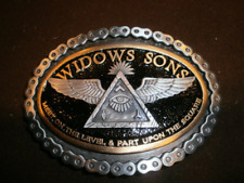 widows sons 2-tone freemason masonic buckle picture