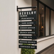 Custom Multi-tier Metal Blade Sign Outdoor Storefront Shop Sign Blade Logo Signs picture
