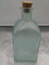 Vintage Made In Italy Sea Green Hand Blown Glass Bottle picture