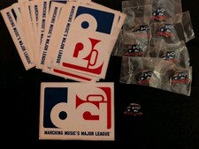 Vintage DCI Drum Corps International Memorabilia Lot 8 Pins 14 Stickers 1997 picture