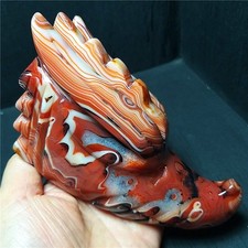 RARE 681.8G Natural Banded Hand-carved Agate Stone Faucet Reiki Healing B1371 picture